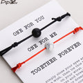 Together Forever Natural Lava Stone Couples Bracelets