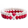 Couples Beaded Crown Bracelet Set - ExponentStore
