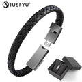 Leather Braided Phone Charging Bracelet