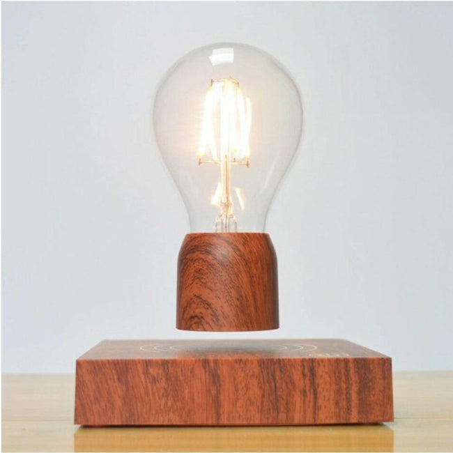 Wooden Levitating Light Bulb Lamp - ExponentStore