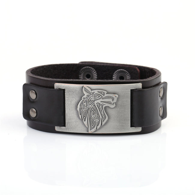 Viking Wolf's Face Bracelet