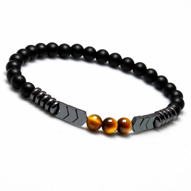 Black Onyx Arrow Hematite Bead Bracelet - ExponentStore