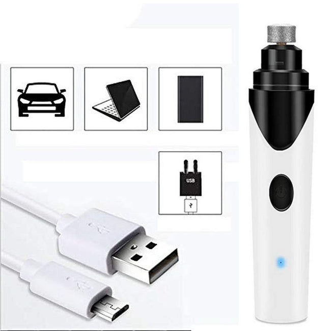 Rechargeable Pet Nail Grinder Dog Nail Clippers Painless USB Electric - ExponentStore