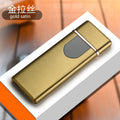 Windproof electronic ultra-thin USB cigarette lighter