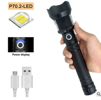 Most Powerful LED flashlight USB Zoom Tactical torch