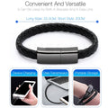 Leather Braided Phone Charging Bracelet