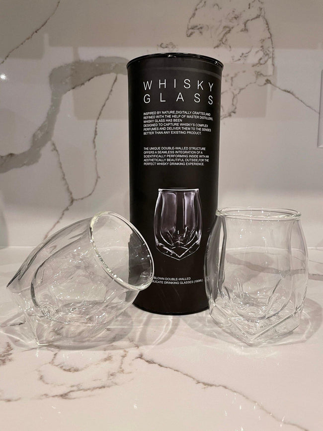 Double Glass Wall Whiskey Glasses - ExponentStore